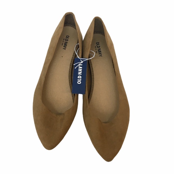 Old Navy Shoes - NWT Old Navy Tan Suede Pointed Flats Size 10